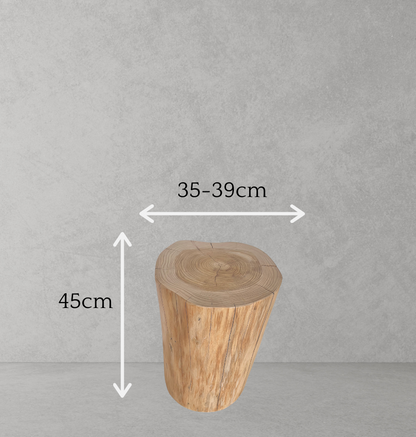 Round Natural Wood Tree Trunk Stool