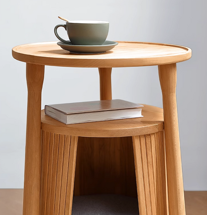 Kathy Black Cherry End Table and Cat Bed