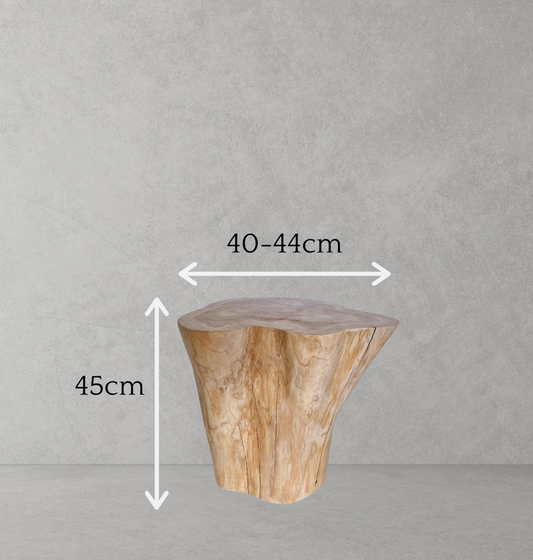 Odd-shaped Natural Wood Tree Trunk Stool (45cm x 40-44cm)